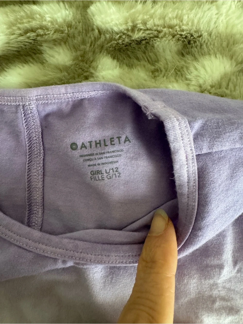 Athleta Girl Light Blue and Purple Ombré All Day Athletic set